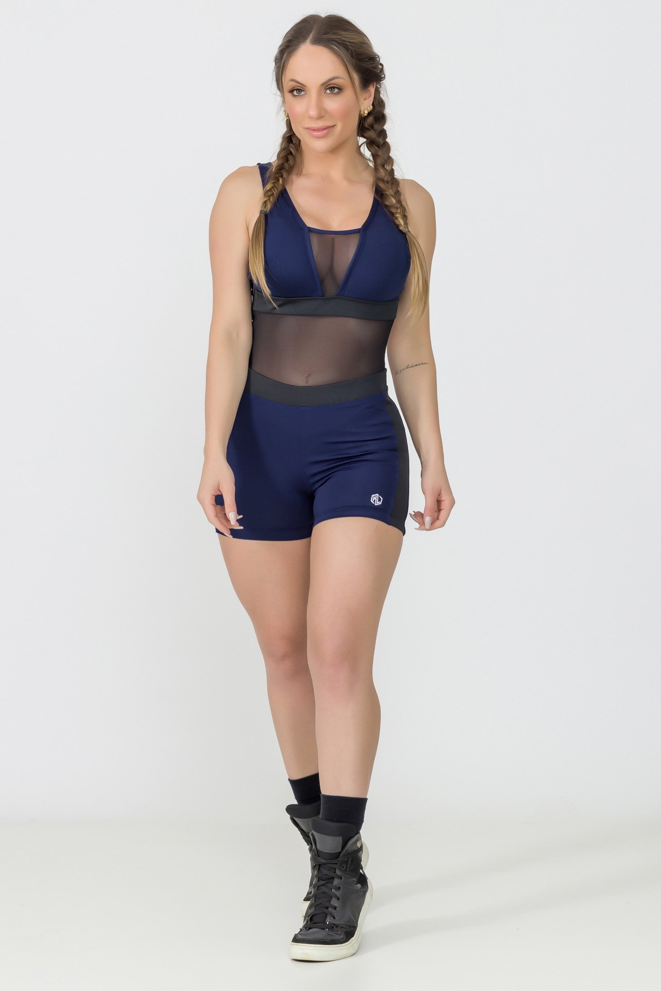 Macaquinho Style Fitness Marinho