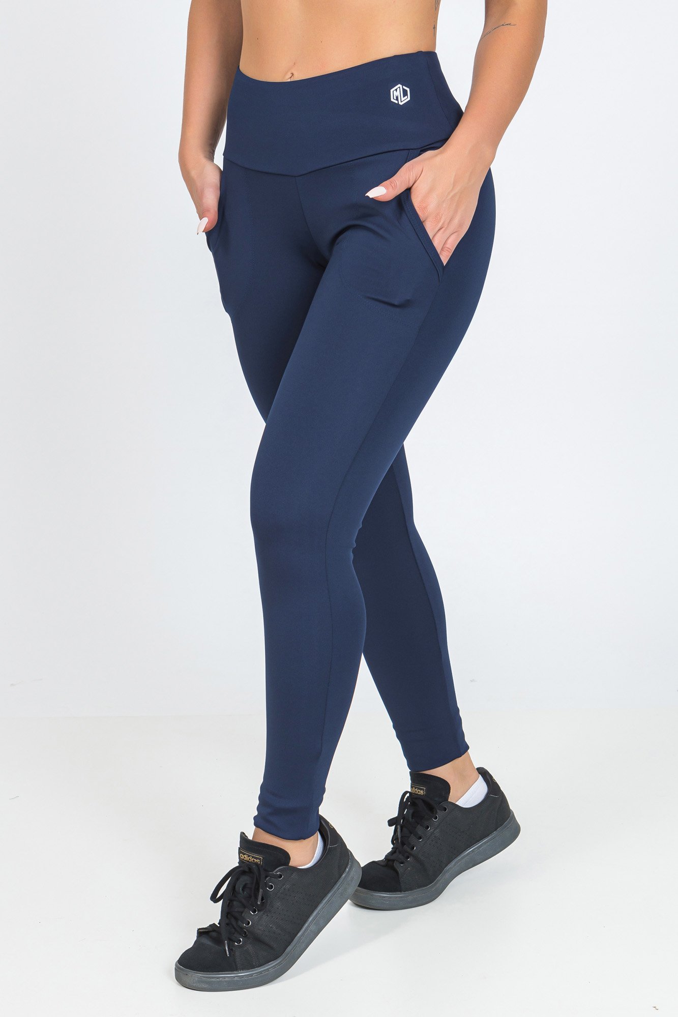 Legging Fitness Bolso Marinho