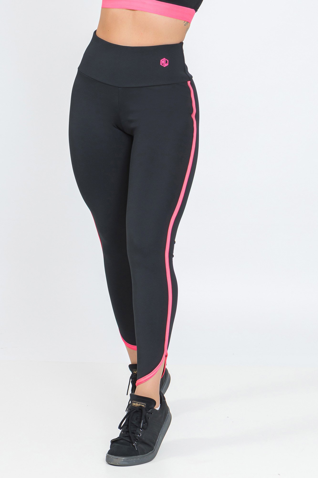 Legging Fitness Viés Preta