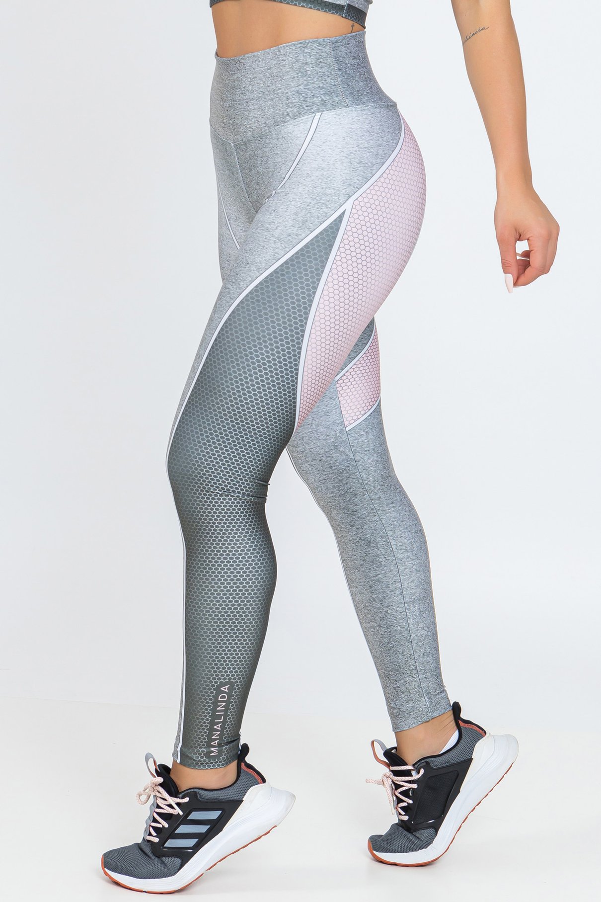 Legging Fitness Space Silver - Zero Transpar&ecirc;ncia
