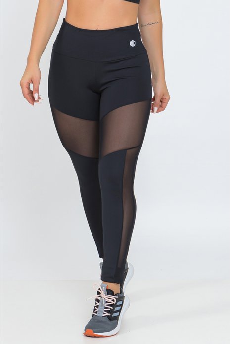 Legging Fitness Tule Zero Transparência