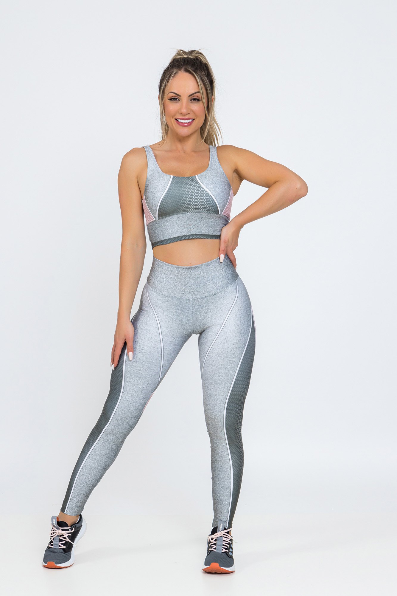 Conjunto Fitness Space Silver Estampado