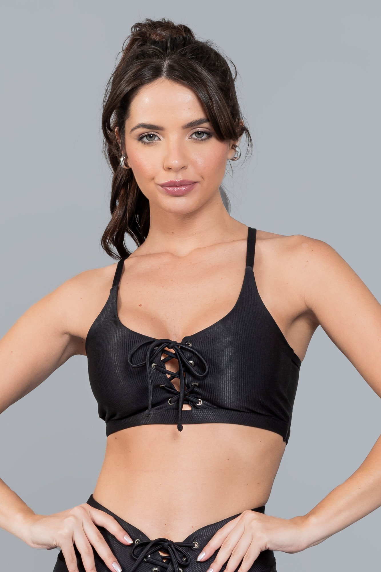 Top Fitness Metallic Preto