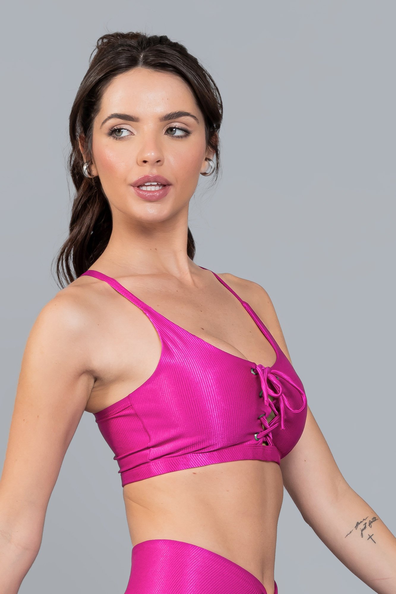 Top Fitness Metallic Rosa
