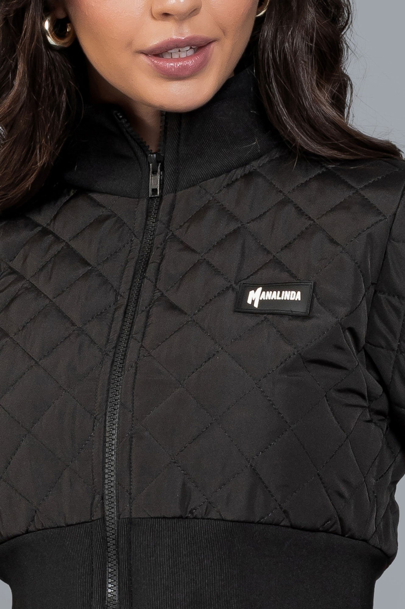 Jaqueta Fitness em Matelassê Preto