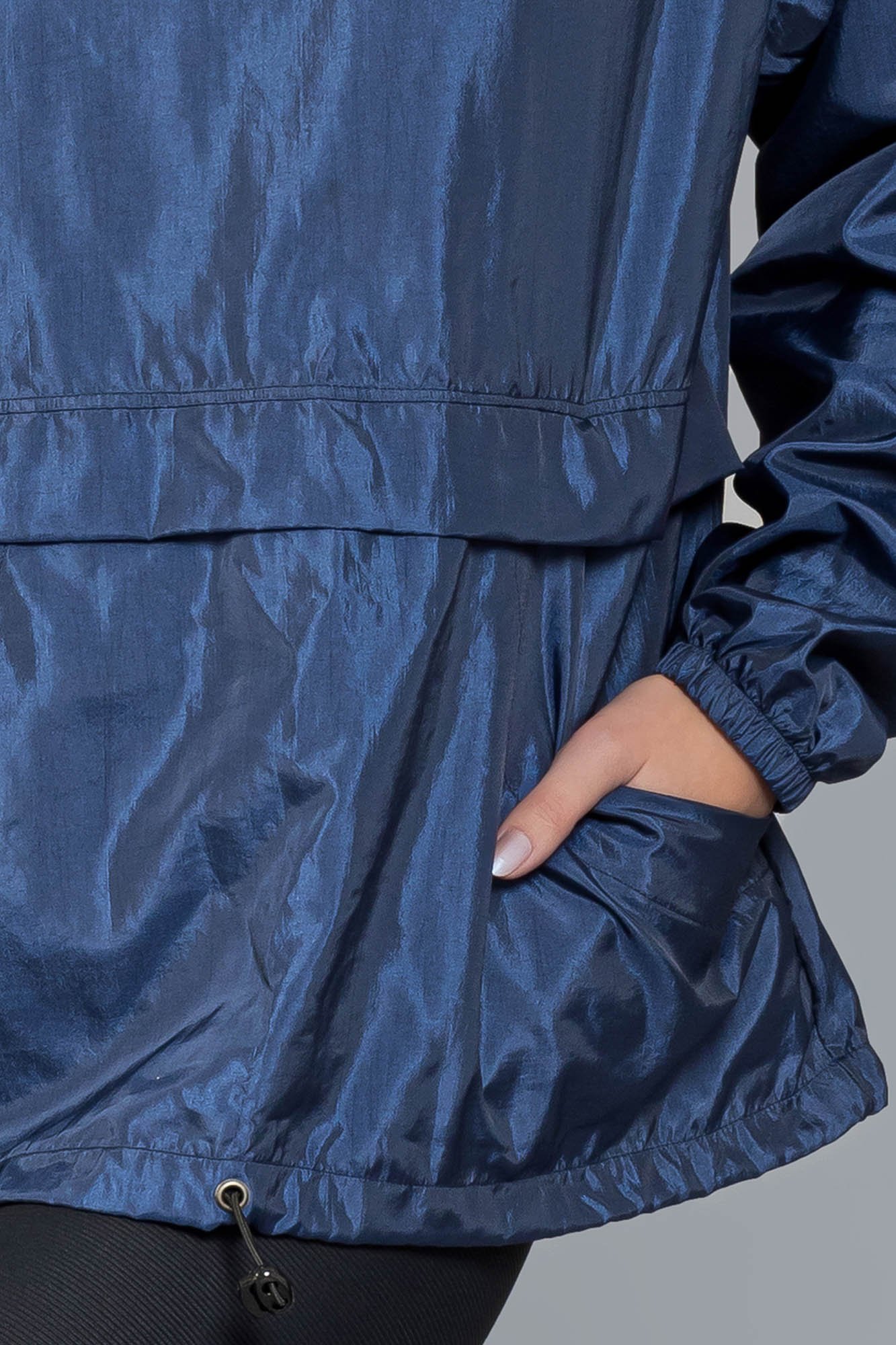 Jaqueta Corta Vento Fitness Feminina Marinho