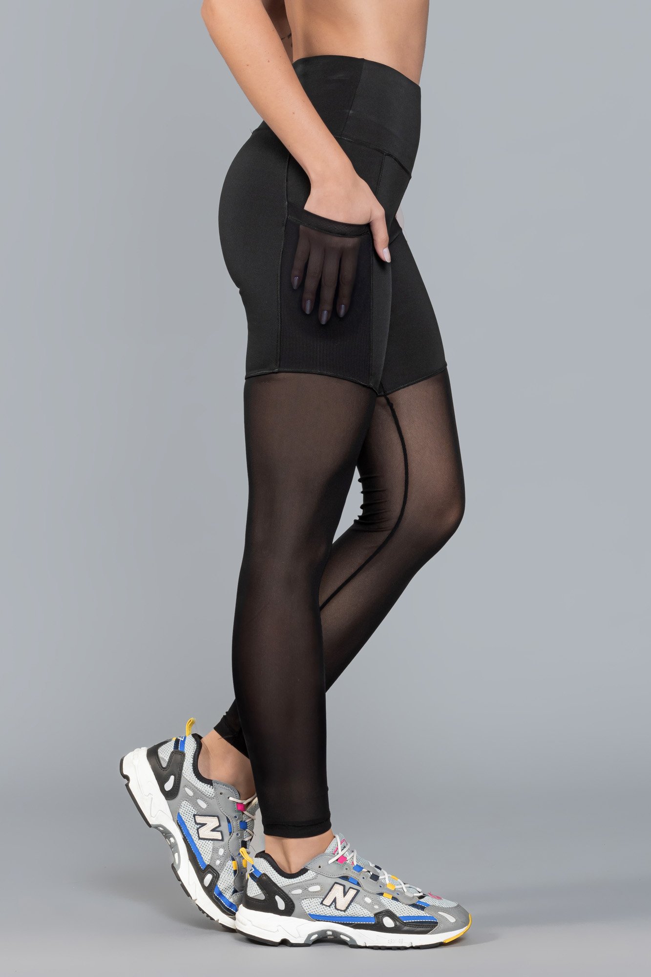 Legging Fitness New Tule Preto