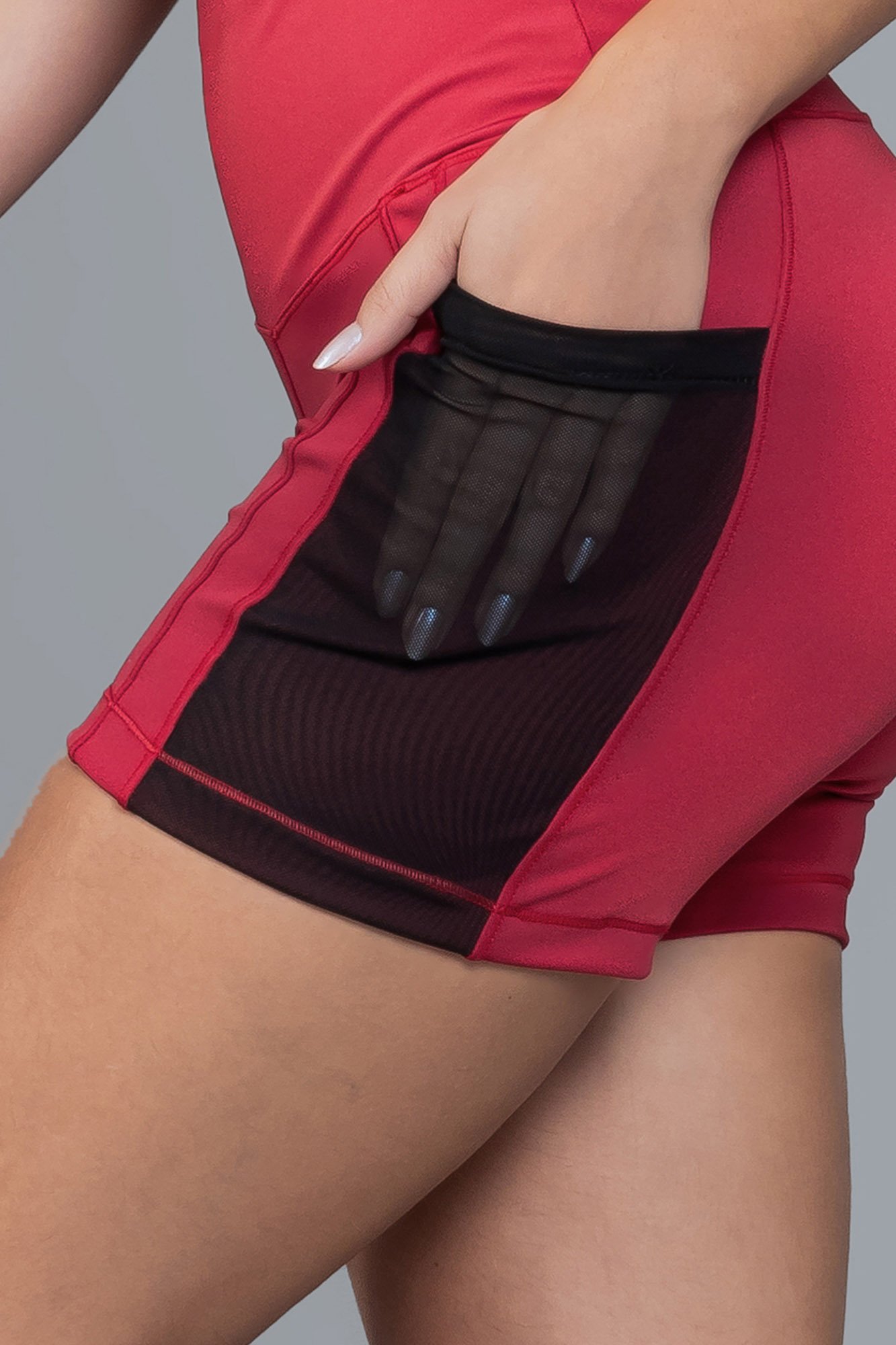 Bermuda Fitness New Tule Bordô